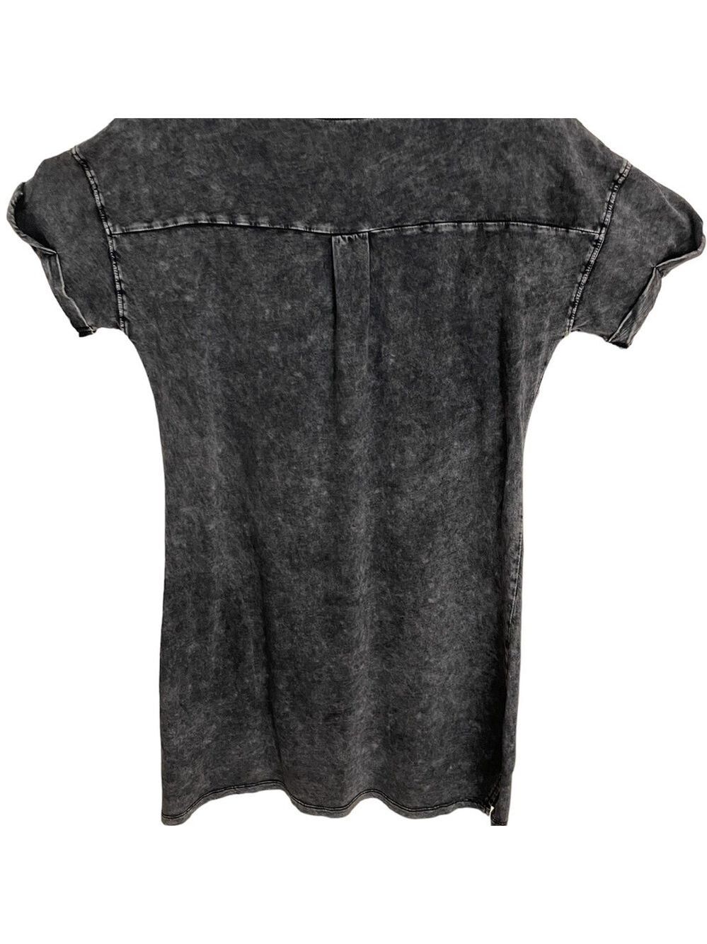 White Crow Black T Shirt Dress Buckle Size Small - Picture 4 of 6